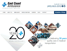 Tablet Screenshot of eastcoastambulance.com